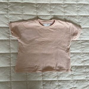 Zara cotton Casual Pink T-Shirt